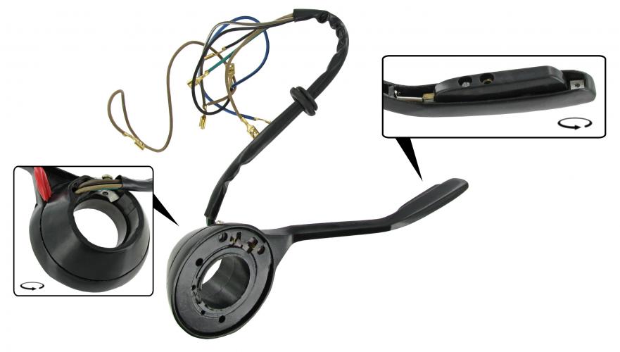 Knipperlicht schakelaar 8.61-7.65, zilver beige(SWF)